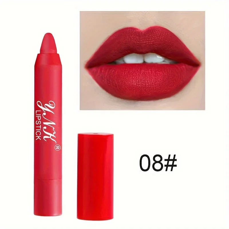 12-Color Velvet Matte Lipstick Set – Waterproof, Long-Lasting Lip Liners & Lip Tint