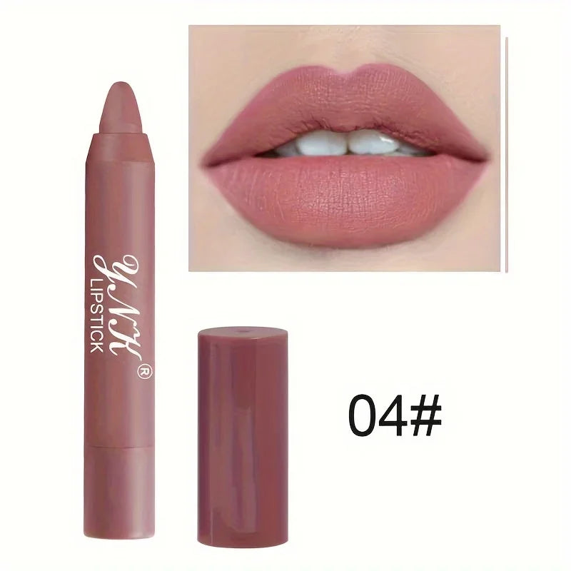 12-Color Velvet Matte Lipstick Set – Waterproof, Long-Lasting Lip Liners & Lip Tint