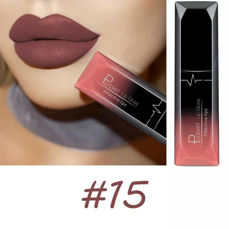 17-Color Sexy Matte Liquid Lipstick – Long-Lasting Lip Gloss & Cream for Bold, Stunning Lips!