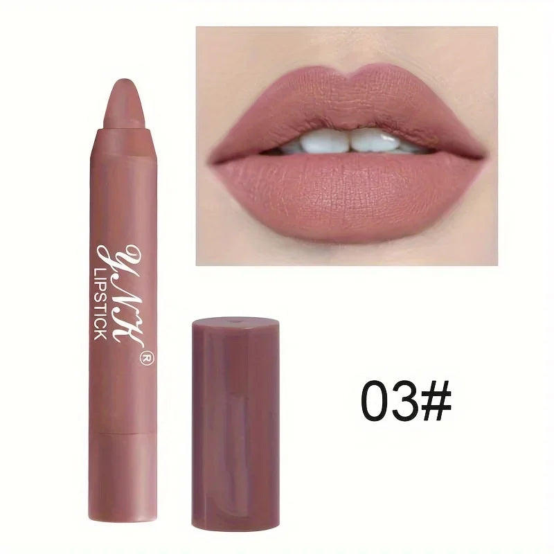 12-Color Velvet Matte Lipstick Set – Waterproof, Long-Lasting Lip Liners & Lip Tint