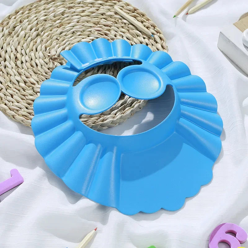 Durable &amp; Adjustable Baby Shower Sun Hat – Waterproof, Splash-Proof Cap for Tear-Free Bath Time