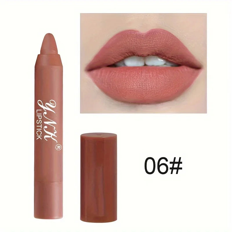 12-Color Velvet Matte Lipstick Set – Waterproof, Long-Lasting Lip Liners & Lip Tint