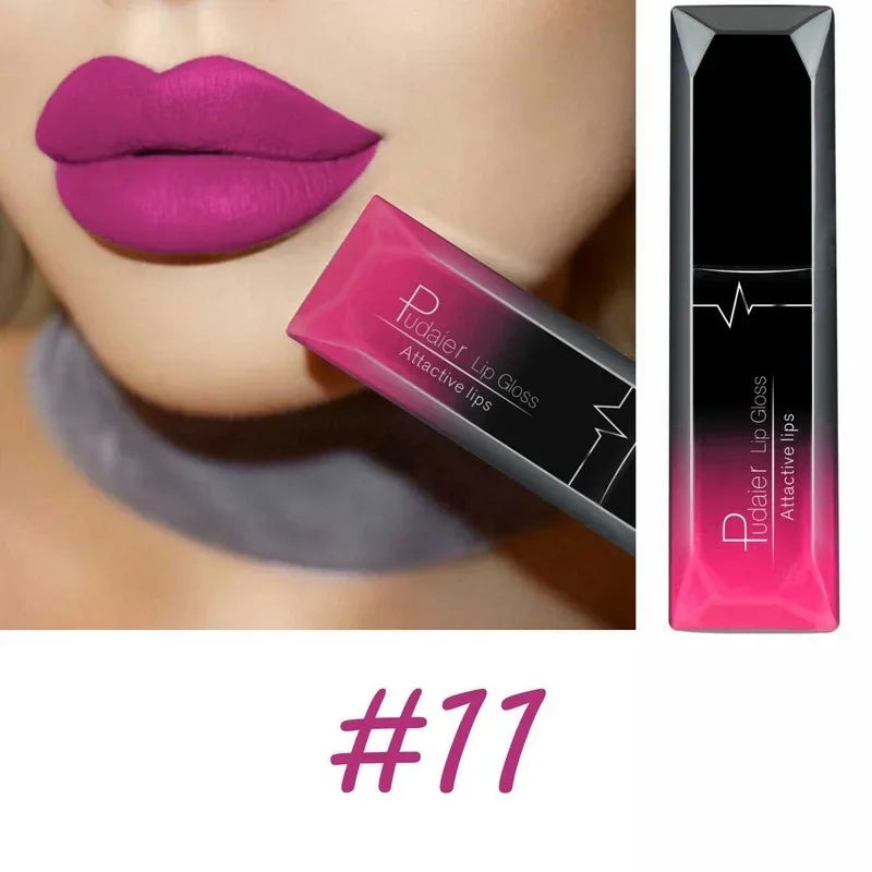 17-Color Sexy Matte Liquid Lipstick – Long-Lasting Lip Gloss & Cream for Bold, Stunning Lips!