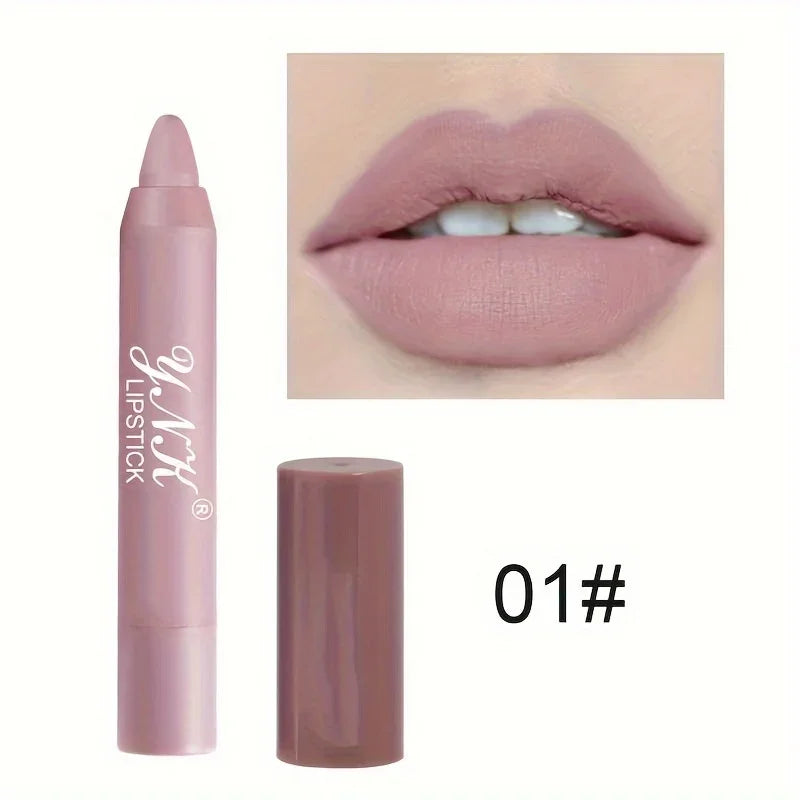 12-Color Velvet Matte Lipstick Set – Waterproof, Long-Lasting Lip Liners & Lip Tint