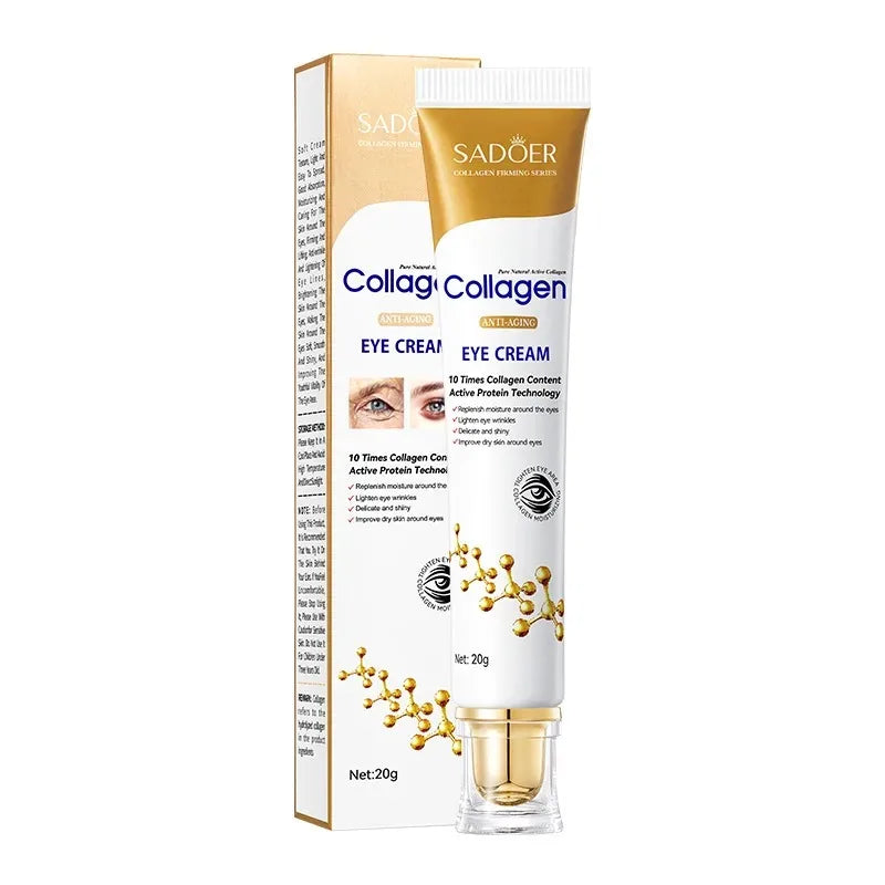 SADOER Collagen Eye Cream – Anti-Dark Circles, Firming & Moisturizing for Puffiness and Eye Bags