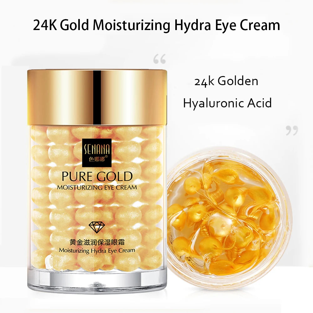 24K Gold Skincare Kit: Niacinamide Face Serum, Anti-Aging Collagen Eye Cream, Dark Circle Remover