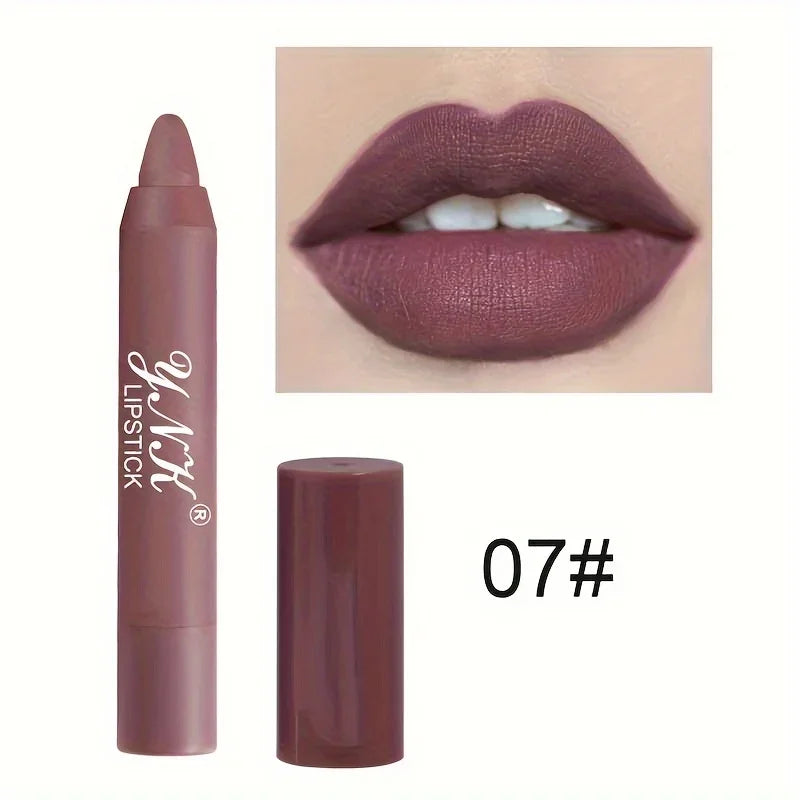 12-Color Velvet Matte Lipstick Set – Waterproof, Long-Lasting Lip Liners & Lip Tint