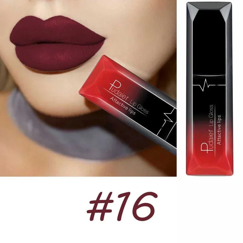 17-Color Sexy Matte Liquid Lipstick – Long-Lasting Lip Gloss & Cream for Bold, Stunning Lips!