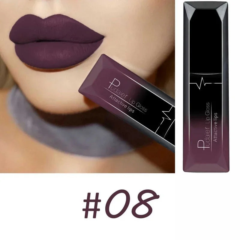 17-Color Sexy Matte Liquid Lipstick – Long-Lasting Lip Gloss & Cream for Bold, Stunning Lips!